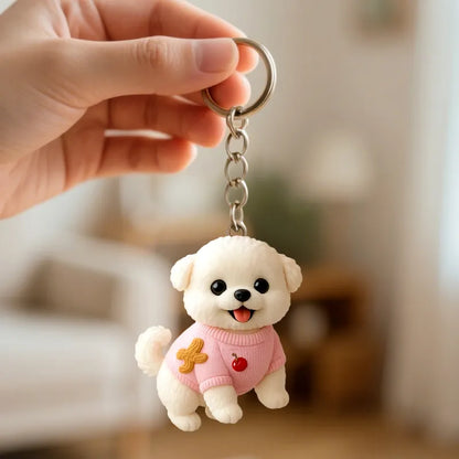 Custom 3D Mini Figure Keychain Figure from Your Photo Personalized Mini Doll Christmas Gift Idea