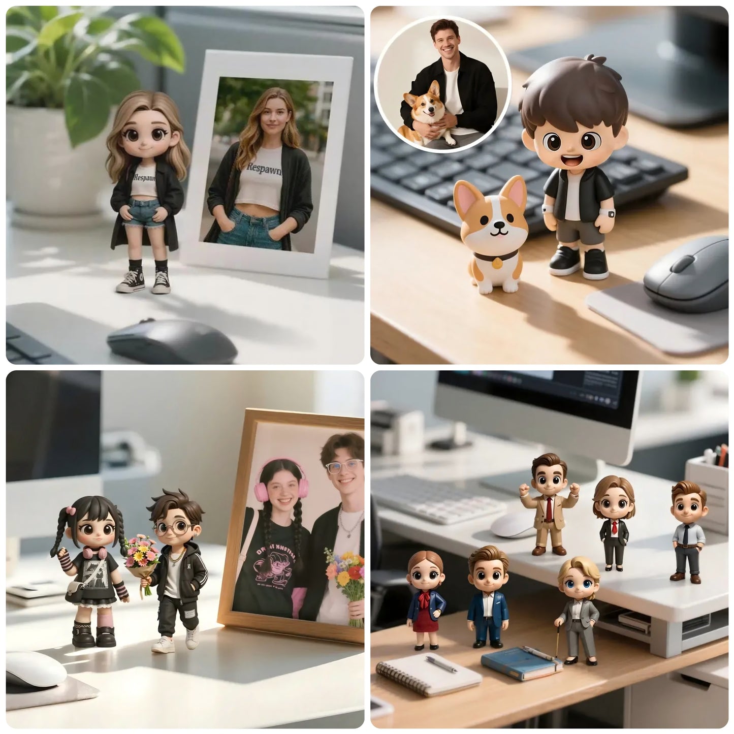 Custom 3D Mini Figure from Photo – Personalized Action Figure Toy,  Couples, Family, Anniversary, Birthday Keepsake