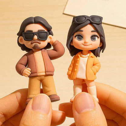 Custom Cute 3D Mini Figure Office Desk Figurine Based on Your Picture Birthday Gift Valentines Gift Christmas Gift