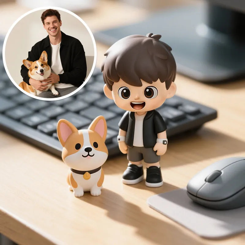 Custom Cute 3D Mini Figure Office Desk Figurine Based on Your Picture Birthday Gift Valentines Gift Christmas Gift
